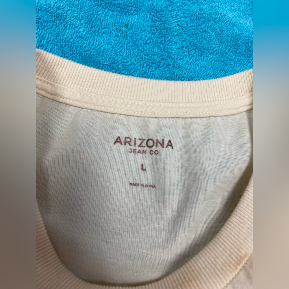 (V) Arizona Womens Crew Neck Sleeveless Muscle T-Shirt Juniors - Picture 6 of 6